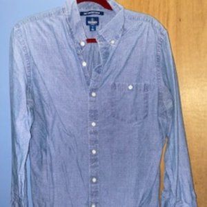 Blue casual button down
